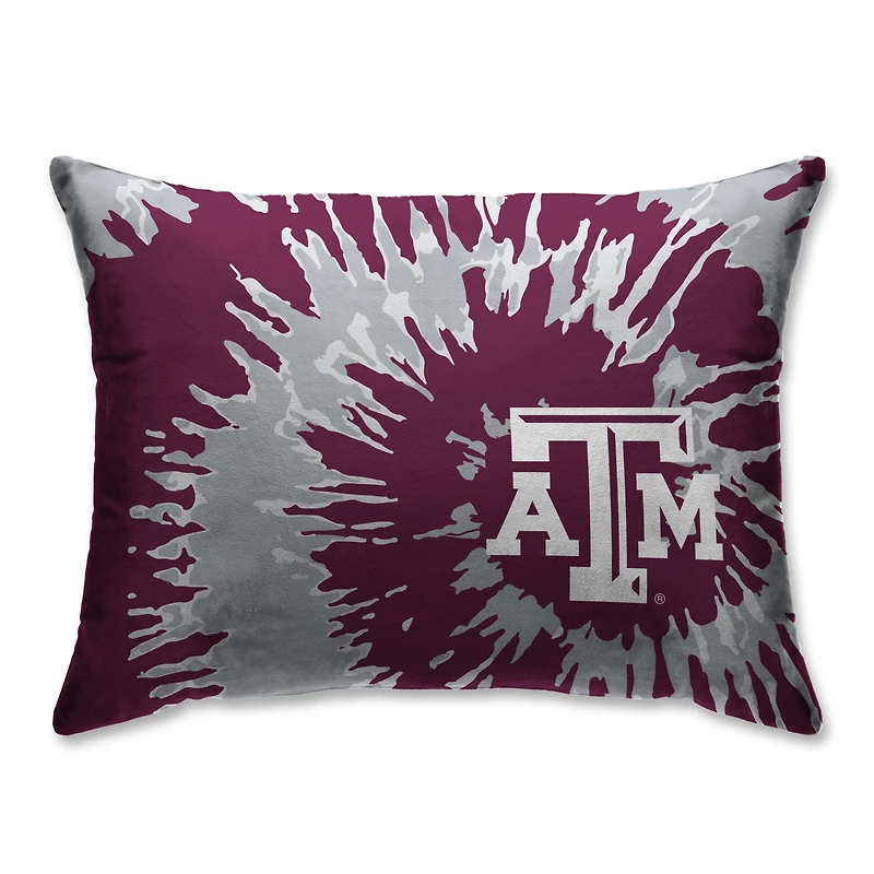 Maroon Texas A&M Aggies 20'' x 26'' Tie Dye Plush Bed Pillow