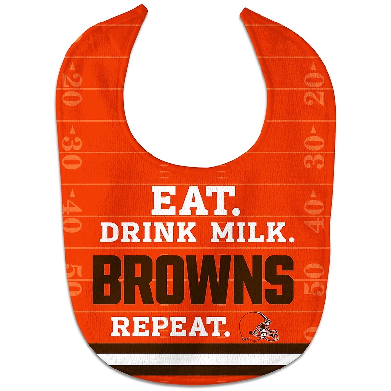 Newborn & Infant WinCraft Cleveland Browns Eat. Drink. Repeat. All-Pro Bib