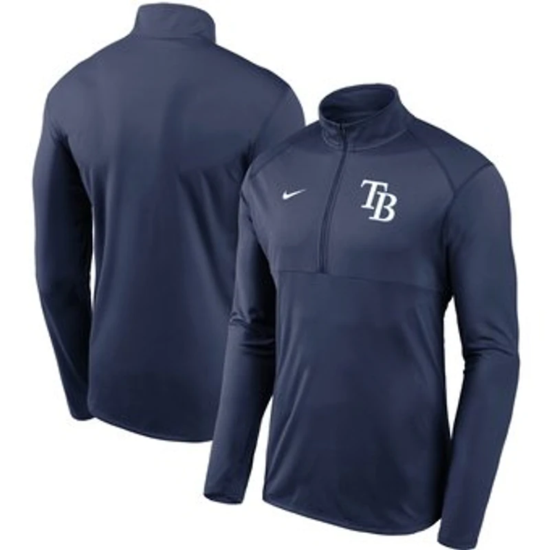 Men's Nike Navy Tampa Bay Rays Team Logo Element Performance Half-Zip Pullover Jacket