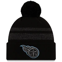 Men's New Era Black Tennessee Titans Dispatch Cuffed Knit Hat With Pom