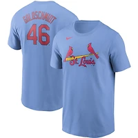 Men's Nike Paul Goldschmidt Light Blue St. Louis Cardinals Name & Number T-Shirt