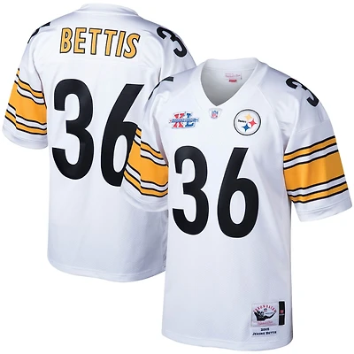 Men's Mitchell & Ness Jerome Bettis White Pittsburgh Steelers 2005 Authentic Throwback Retired Player Jersey
