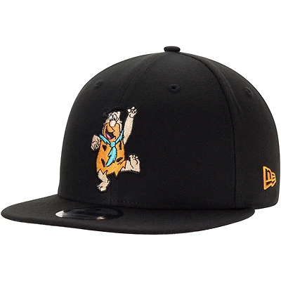 Men's New Era Fred Black The Flintstones 9FIFTY Snapback Hat
