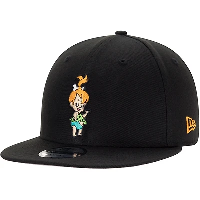 Men's New Era Black The Flintstones Pebbles 9FIFTY Snapback Adjustable Hat