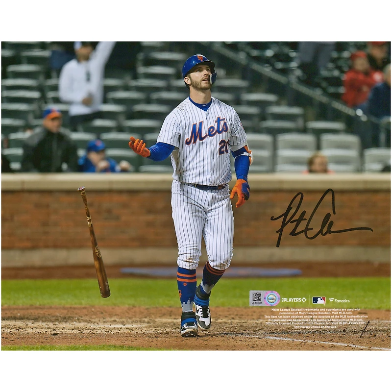 Pete Alonso New York Mets Autographed 8" x 10" Bat Drop Photograph