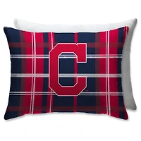 Cleveland Indians Plaid Plush Sherpa Bed Pillow