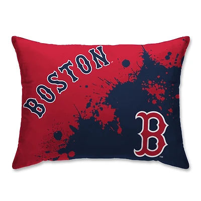 Boston Red Sox Plush Paint Splatter Bed Pillow