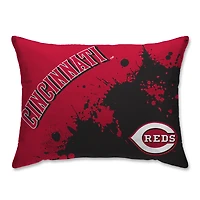 Cincinnati Reds Plush Paint Splatter Bed Pillow