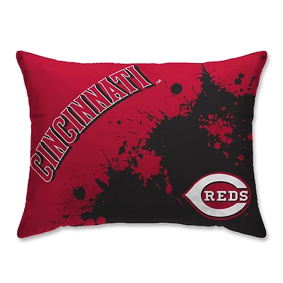 Cincinnati Reds Plush Paint Splatter Bed Pillow