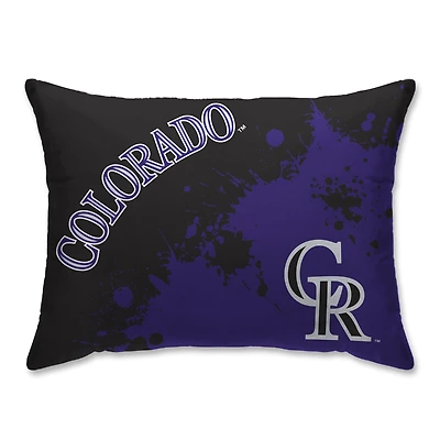 Colorado Rockies Plush Paint Splatter Bed Pillow