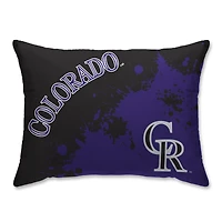 Colorado Rockies Plush Paint Splatter Bed Pillow