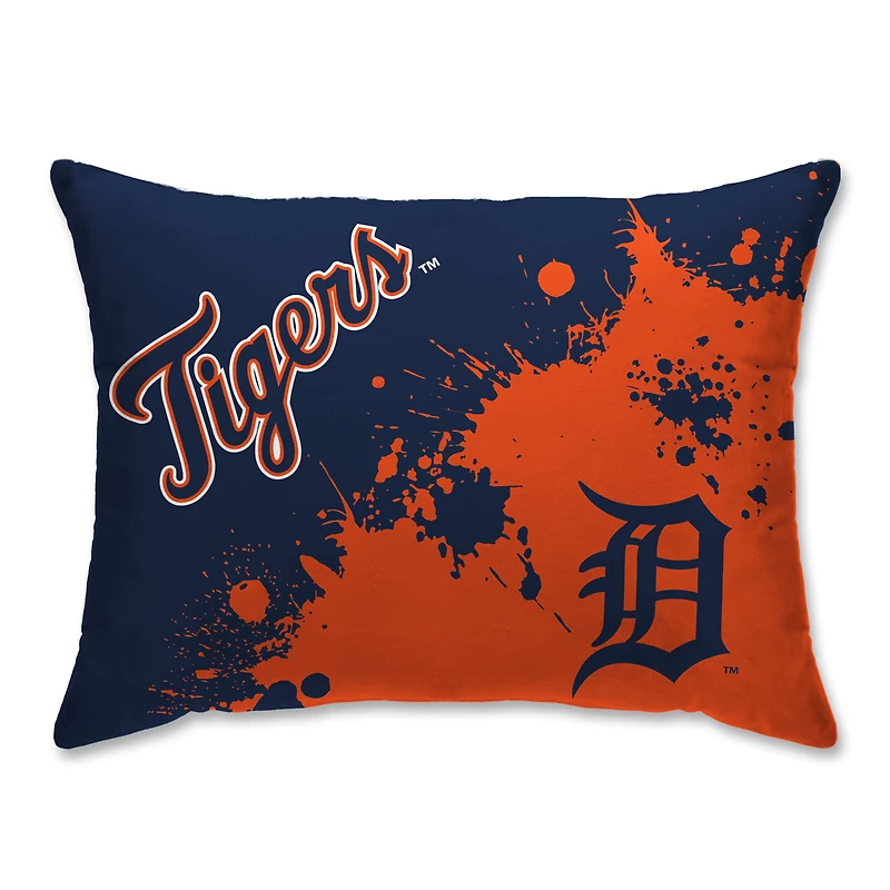 Detroit Tigers Plush Paint Splatter Bed Pillow