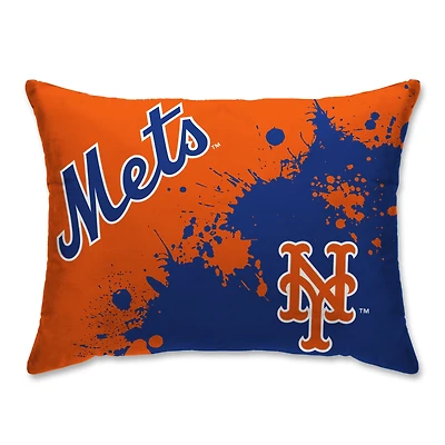 New York Mets Plush Paint Splatter Bed Pillow