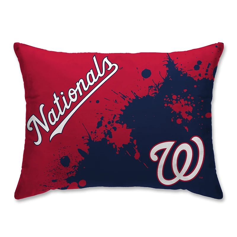 Washington Nationals Plush Paint Splatter Bed Pillow