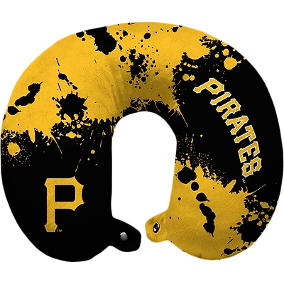 Pittsburgh Pirates Paint Splatter Polyester Travel Pillow