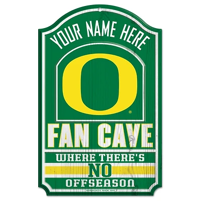 WinCraft Oregon Ducks Personalized 11'' x 17'' Fan Cave Wood Sign