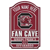 WinCraft South Carolina Gamecocks Personalized 11'' x 17'' Fan Cave Wood Sign