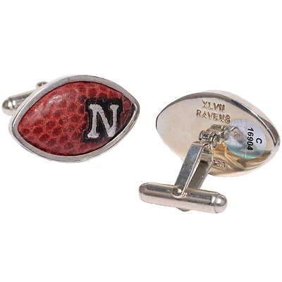 Tokens and Icons Baltimore Ravens Super Bowl XLVII Game-Used Football Cufflinks