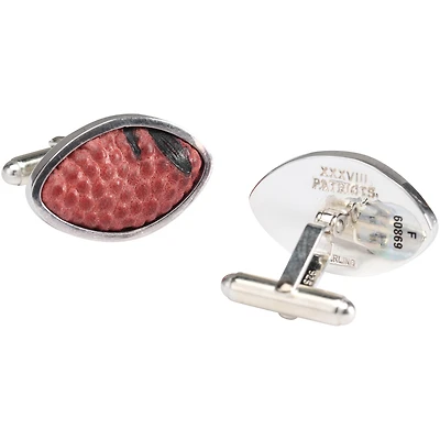 Tokens & Icons New England Patriots Super Bowl XXXVIII Game-Used Football Cufflinks