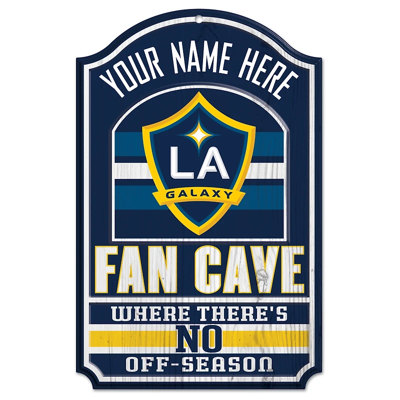 WinCraft LA Galaxy Personalized 11'' x 17'' Fan Cave Wood Sign