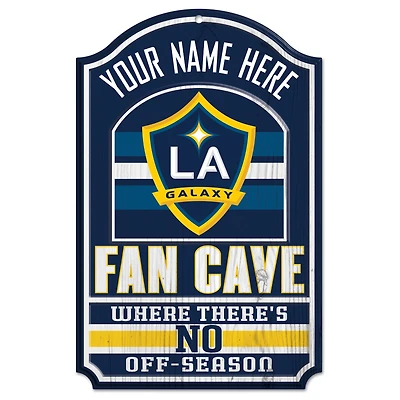 WinCraft LA Galaxy Personalized 11'' x 17'' Fan Cave Wood Sign