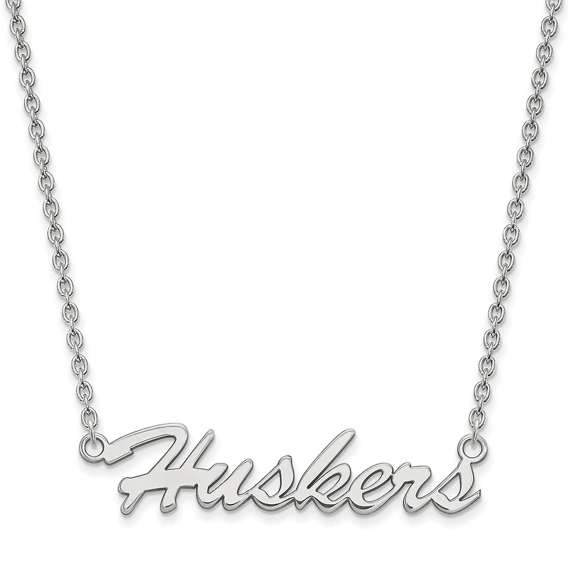 Women's Nebraska Huskers Sterling Silver Script Necklace