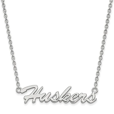 Women's Nebraska Huskers Sterling Silver Script Necklace