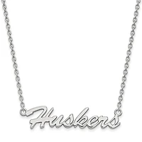 Women's Nebraska Huskers Sterling Silver Script Necklace
