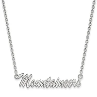 Women's West Virginia Mountaineers Sterling Silver Script Logo Necklace