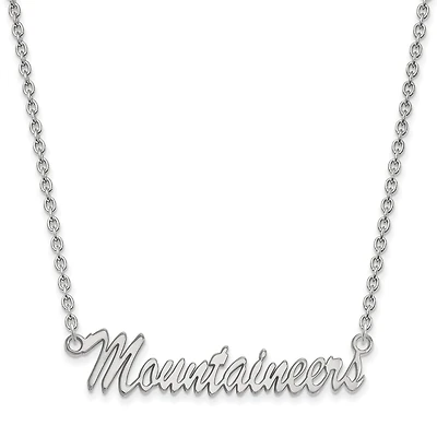 Women's West Virginia Mountaineers Sterling Silver Script Logo Necklace