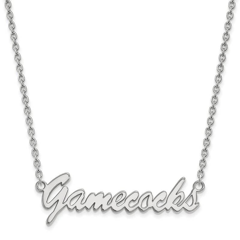 Women's South Carolina Gamecocks Sterling Silver Script Logo Necklace