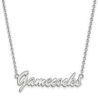 Women's South Carolina Gamecocks Sterling Silver Script Logo Necklace