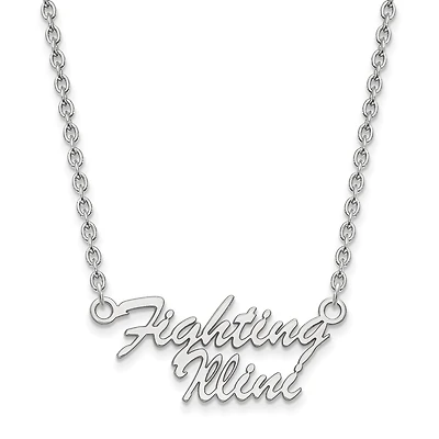 Women's Illinois Fighting Illini Sterling Silver Script Necklace
