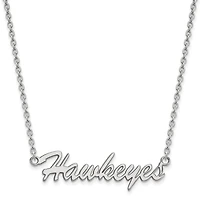 Women's Iowa Hawkeyes Sterling Silver Script Logo Necklace