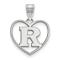 Women's Rutgers Scarlet Knights Sterling Silver Logo Heart Pendant