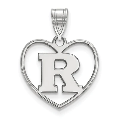 Women's Rutgers Scarlet Knights Sterling Silver Logo Heart Pendant