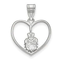 Women's Citadel Bulldogs Sterling Silver Logo Heart Pendant