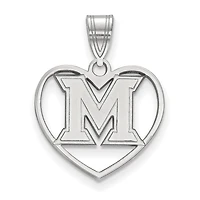 Women's Miami University RedHawks Sterling Silver Logo Heart Pendant