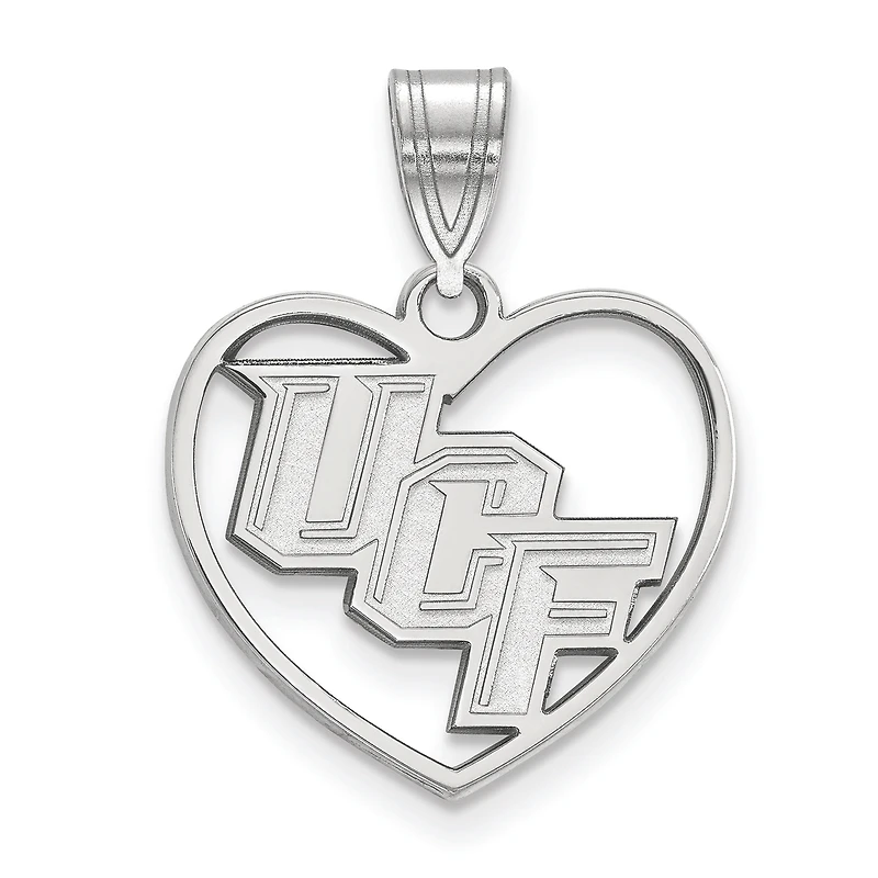Women's UCF Knights Sterling Silver Logo Heart Pendant