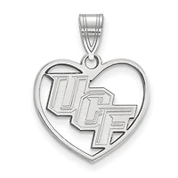 Women's UCF Knights Sterling Silver Logo Heart Pendant