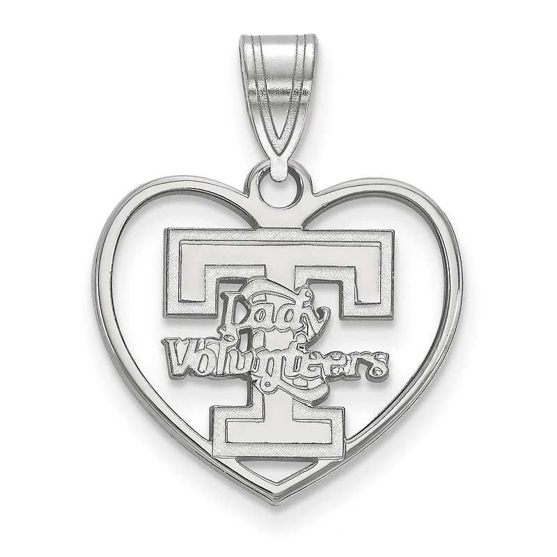 Women's Tennessee Volunteers Sterling Silver Secondary Logo Heart Pendant