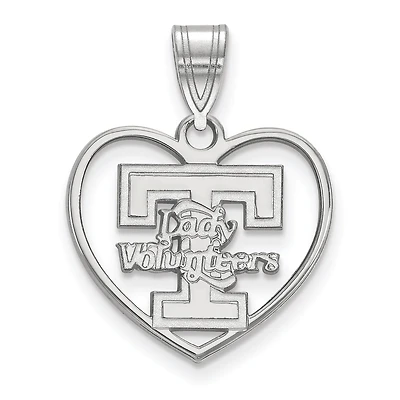 Women's Tennessee Volunteers Sterling Silver Secondary Logo Heart Pendant