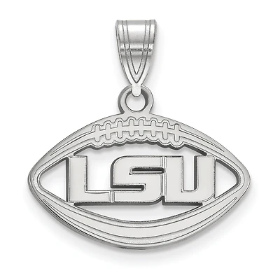 Women's LSU Tigers Sterling Silver Logo Football Pendant