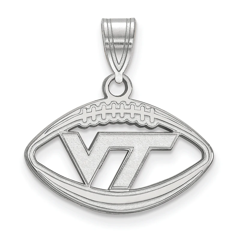 Women's Virginia Tech Hokies Sterling Silver Logo Football Pendant
