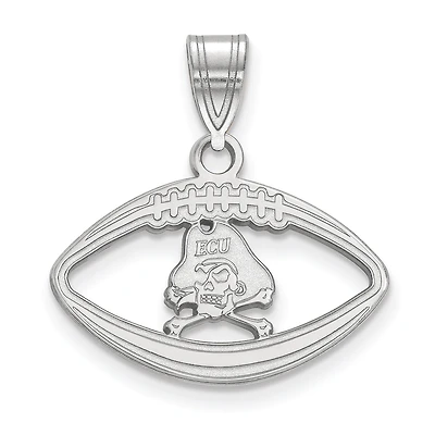 Women's ECU Pirates Sterling Silver Mascot Football Pendant