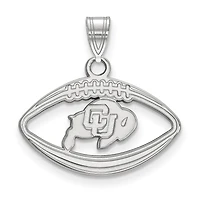 Women's Colorado Buffaloes Sterling Silver Logo Football Pendant