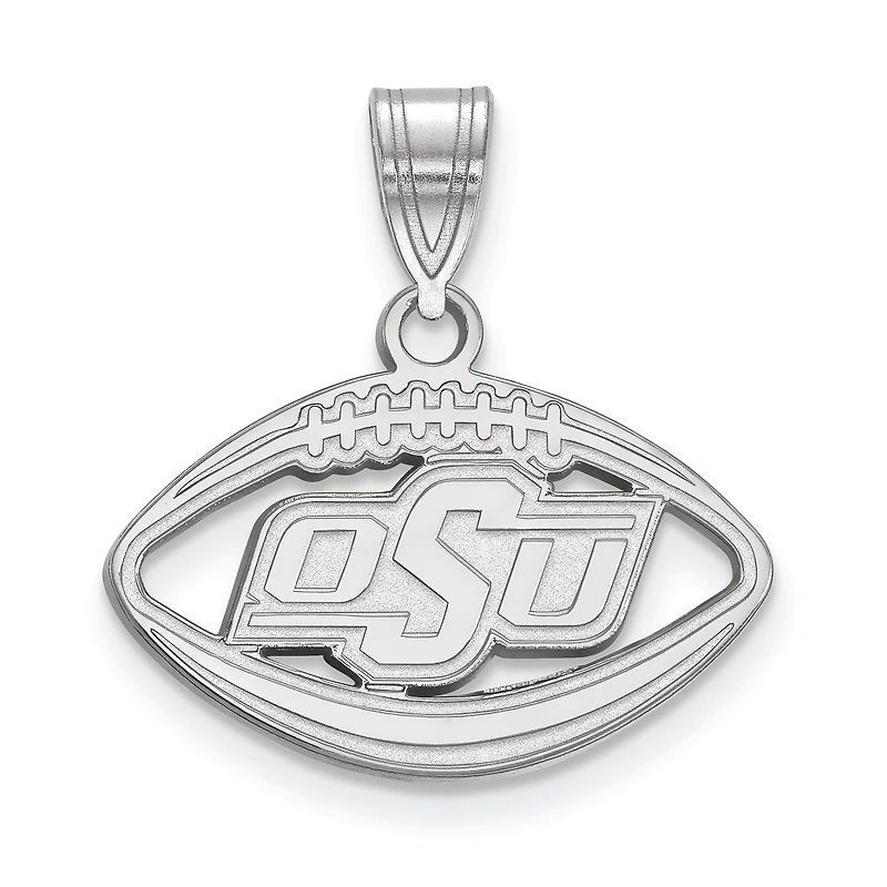 Women's Oklahoma State Cowboys Sterling Silver Logo Football Pendant