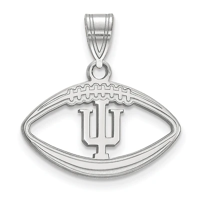 Women's Indiana Hoosiers Sterling Silver Logo Football Pendant