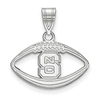 Women's NC State Wolfpack Sterling Silver Logo Football Pendant