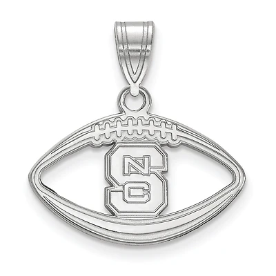 Women's NC State Wolfpack Sterling Silver Logo Football Pendant